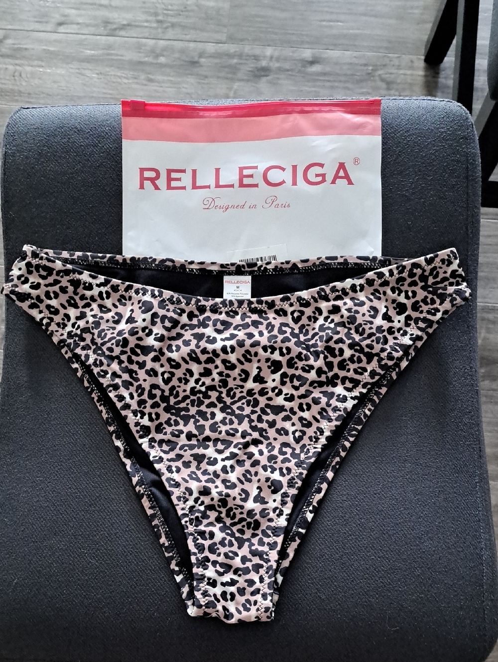 RELLECIGA Tan and Black Leopard Print Bikini Bottom
